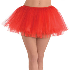 Vibrant Red Adult Tutu Skirt – Perfect for Costumes & Team Spirit