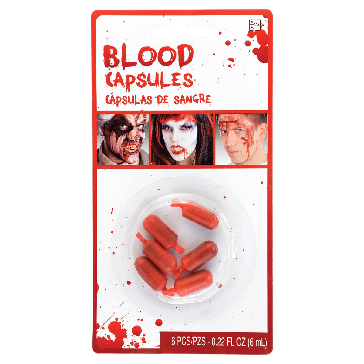 Spooky Red Blood Capsules for Halloween Costumes