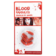 Spooky Red Blood Capsules for Halloween Costumes