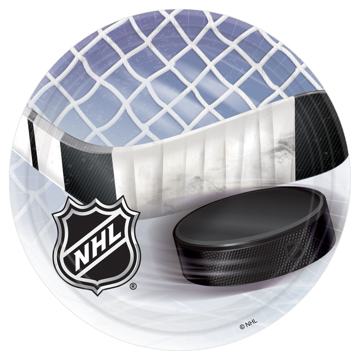 NHL Ice Time 7" Round Paper Dessert Plates - 8 Pack