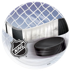 NHL Ice Time 7" Round Paper Dessert Plates - 8 Pack