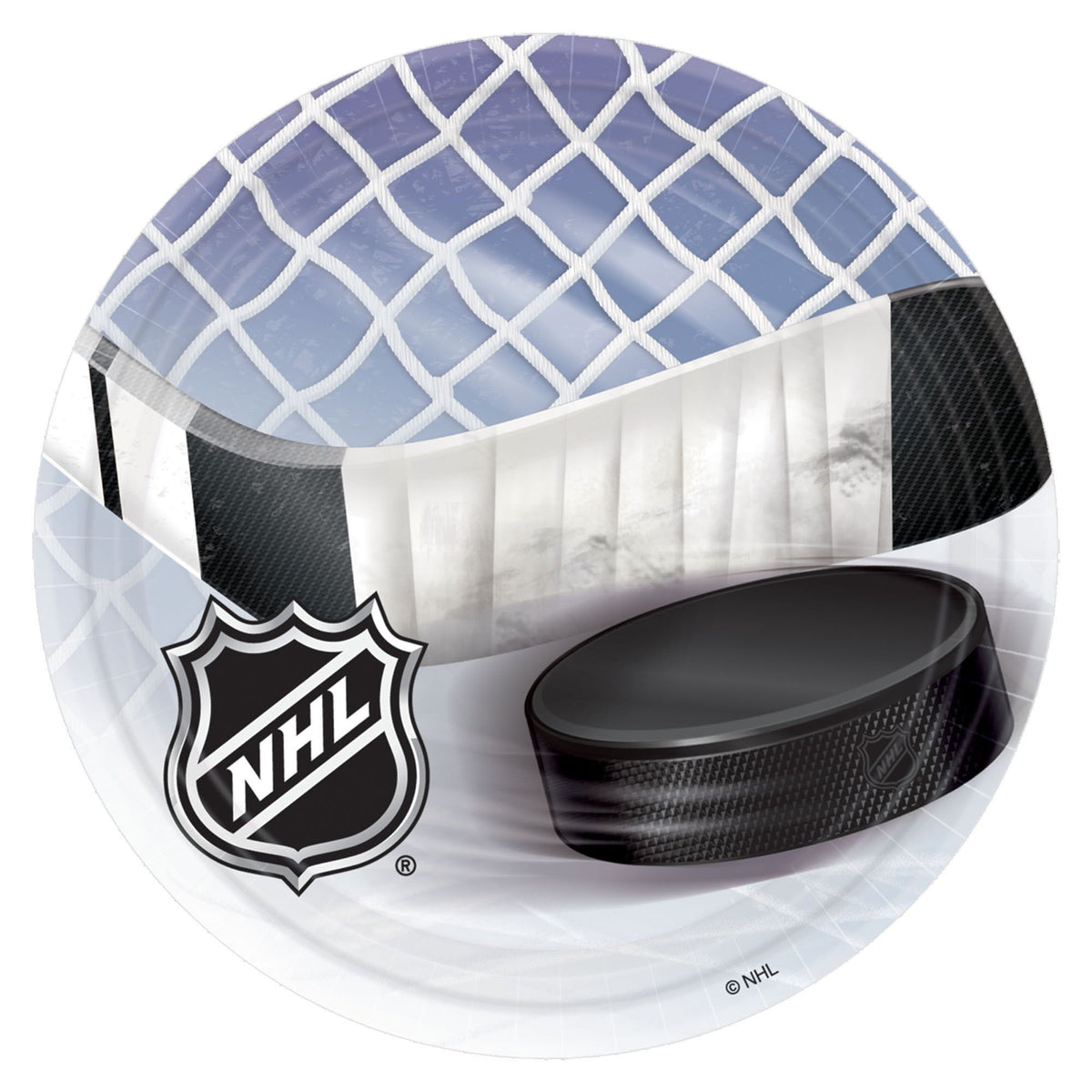 NHL Ice Time 9" Round Paper Plates, 8-Pack