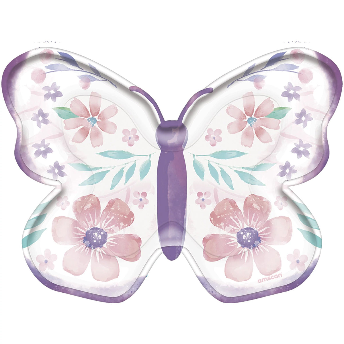 Butterfly Flutter Shaped Dessert Plates - 7-Inch, 8 Pack