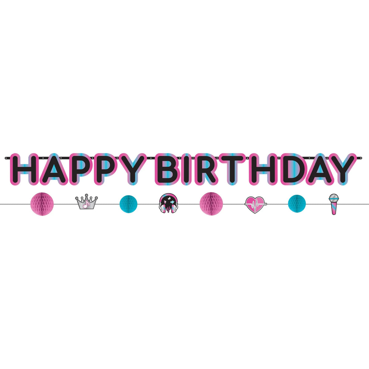 Internet Famous Double Birthday Banner Set - Pink, Blue, Black
