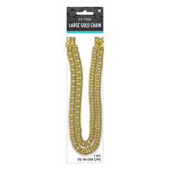 Large Gold Chain Necklace - 39 Inch Rapper Costume Accessory