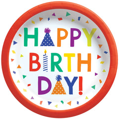 Confetti Time 6.75" Birthday Paper Plates