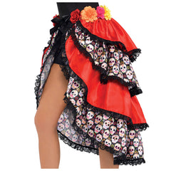 Day of the Dead Tie-On Bustle Costume Accessory - Adult One Size