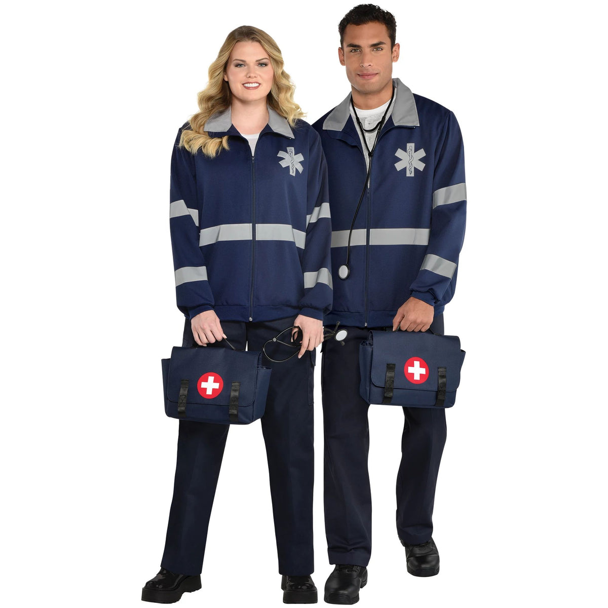 EMT Jacket Costume with Medical Bag - Adult One Size, 2-Piece Set - Adult One Size (Up to Size 42)