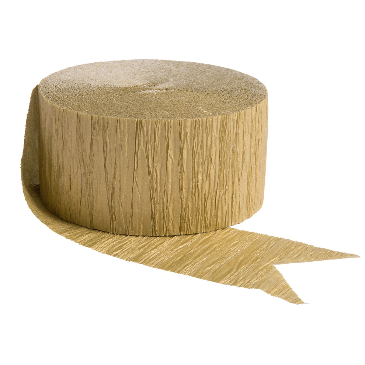 Gold Crepe Paper Streamer - 81 Feet