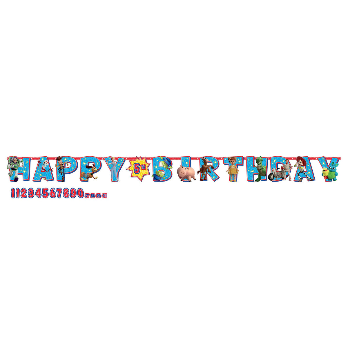 Disney Toy Story 4 Jumbo Birthday Banner - Customizable Age