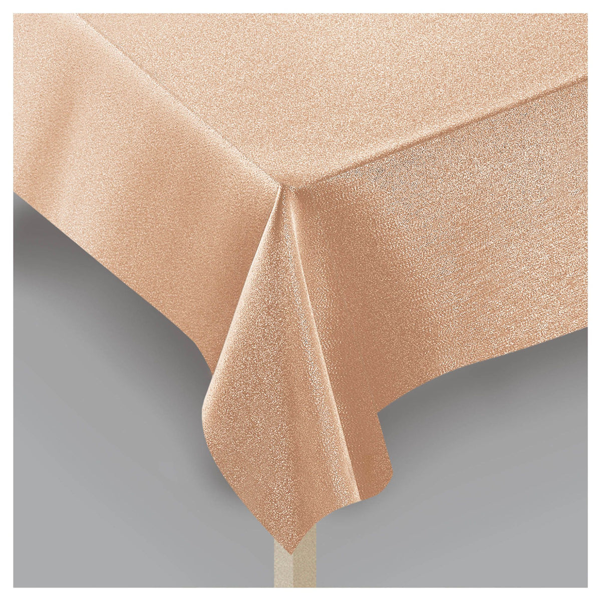 Elegant Rose Gold Fabric Table Cover - 60" x 104"