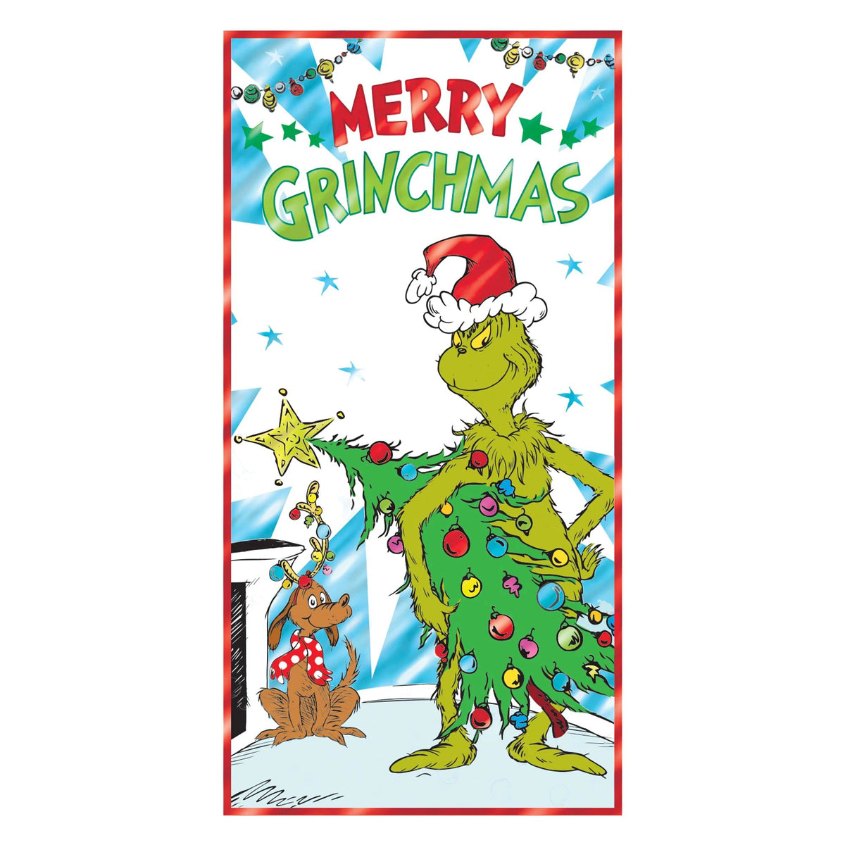 Dr. Seuss The Grinch "Merry Grinchmas" Door Banner Decoration