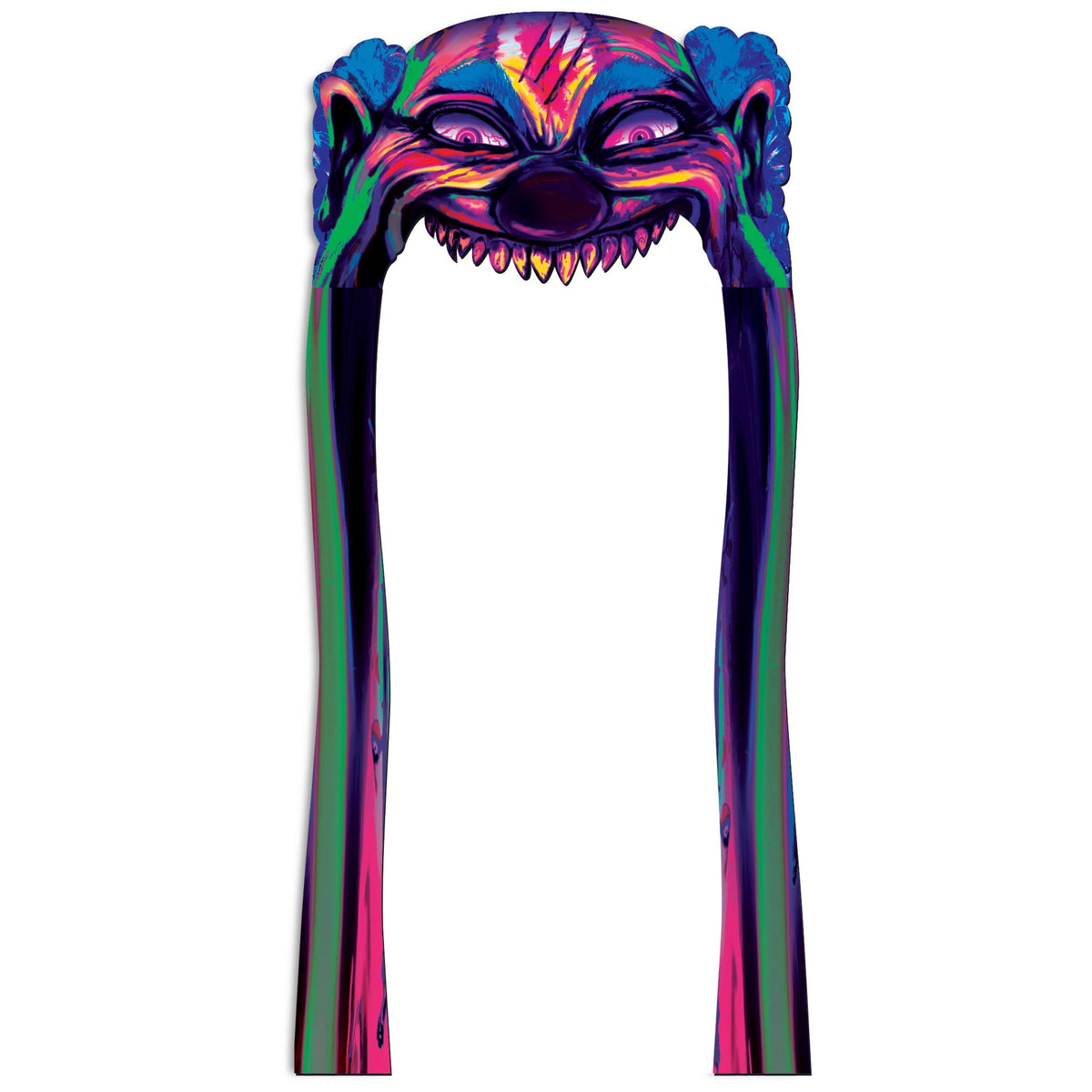 Creepy Carnival Neon Blacklight Doorway Curtain