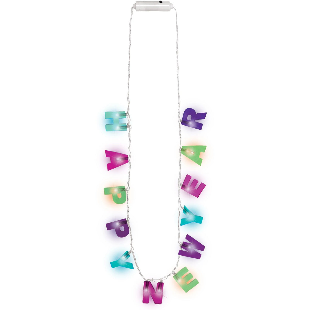 Starlight "Happy New Year" Colorful LED Light-Up Necklace