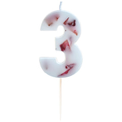 Ginger Ray Pressed Petal Number 3 Birthday Candle