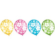 Tropical Hibiscus Printed 12" Latex Balloons - 15 Pack