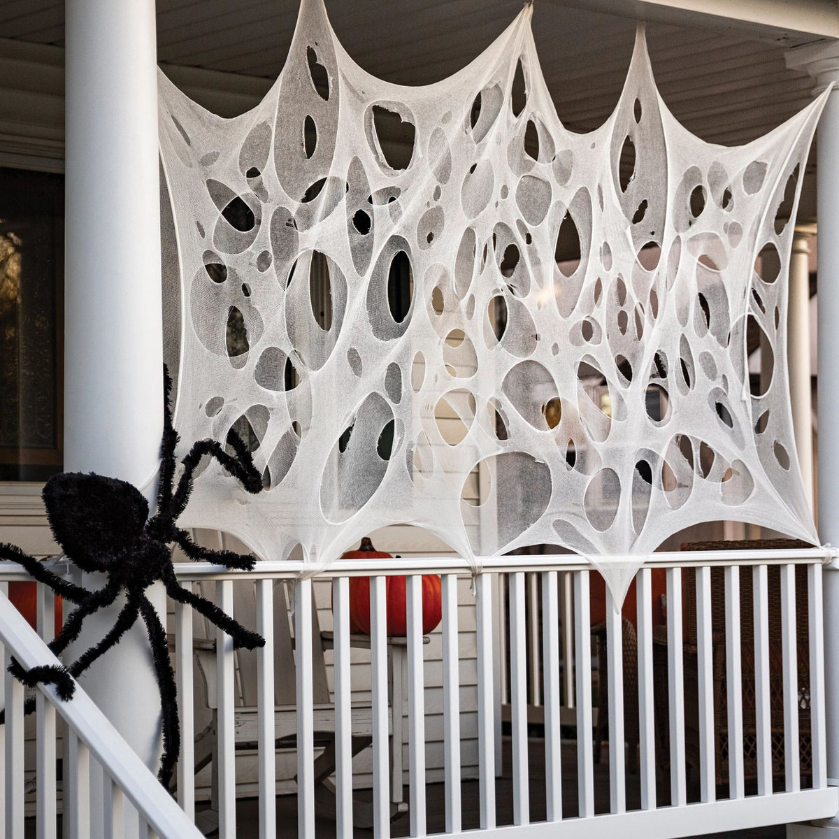 Spooky Fabric Webbing Garland for Halloween Decor