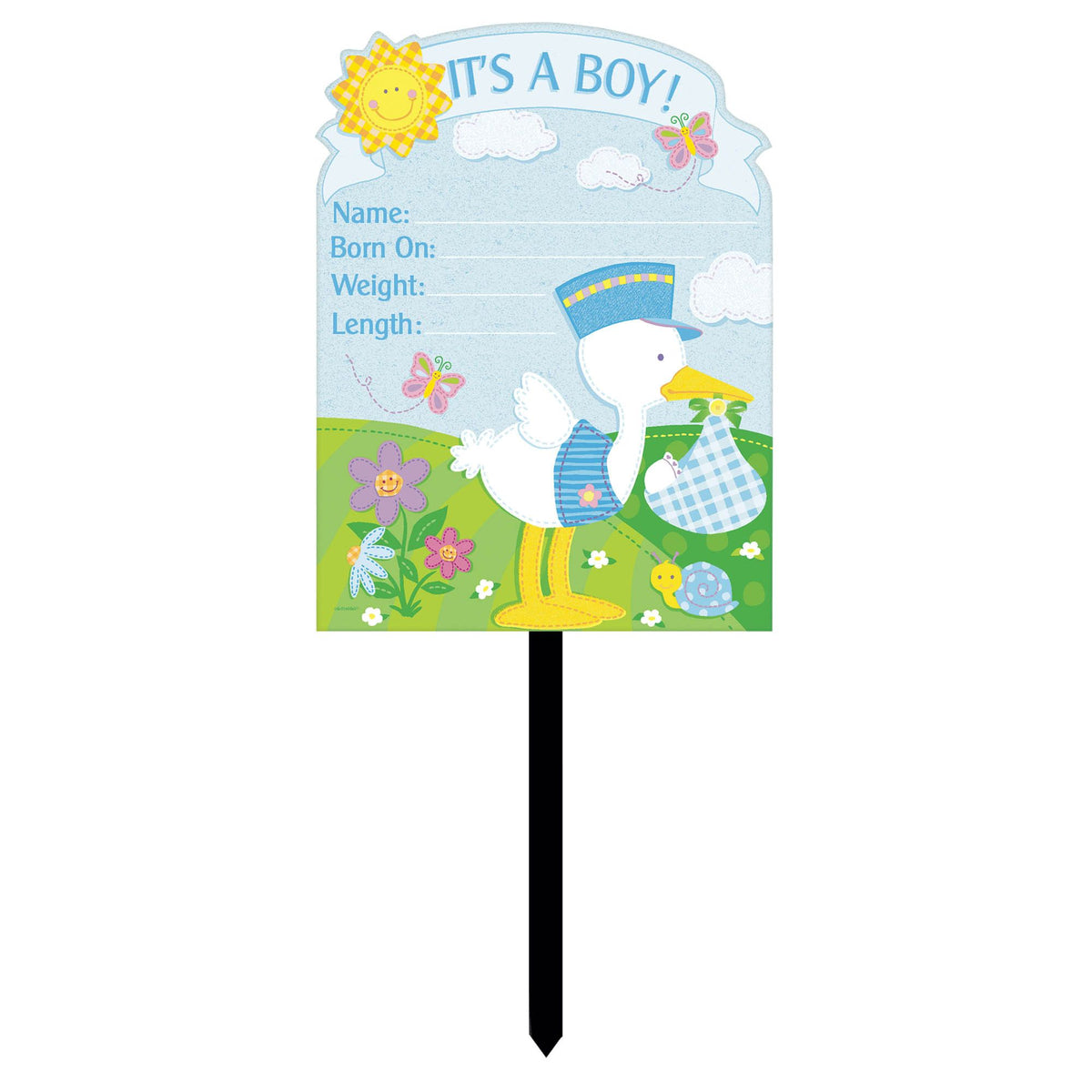 "It's a Boy" Yard Sign Decoration with Personalization, 56-Inch