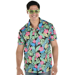 Summer Glow Tropical Leaf Print Shirt - Large/Extra-Large