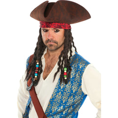 Official Pirates of the Caribbean Pirate Hat with Braids