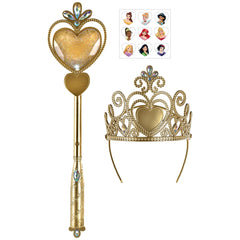 Disney Princess Gold Tiara and Wand Accessory Set