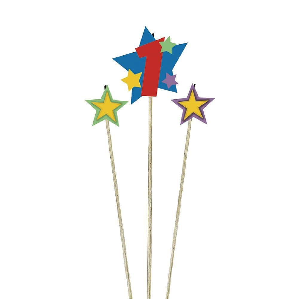Star Birthday Candle Set with Number 2