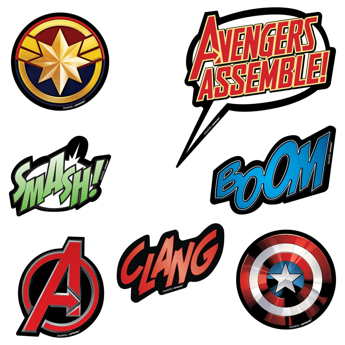 Marvel Avengers Vinyl Cling Decals - 14-Pack Wall & Window Decorations