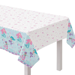 Shimmering Mermaids Plastic Table Cover - 54" x 96"