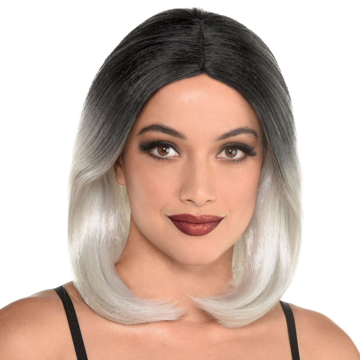 Sleek Silver Ombre Short Wig