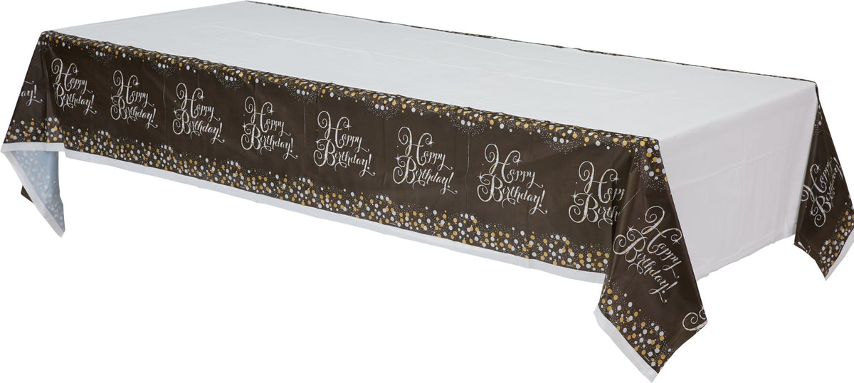 Sparkling Celebration "Happy Birthday" Reusable Table Cover