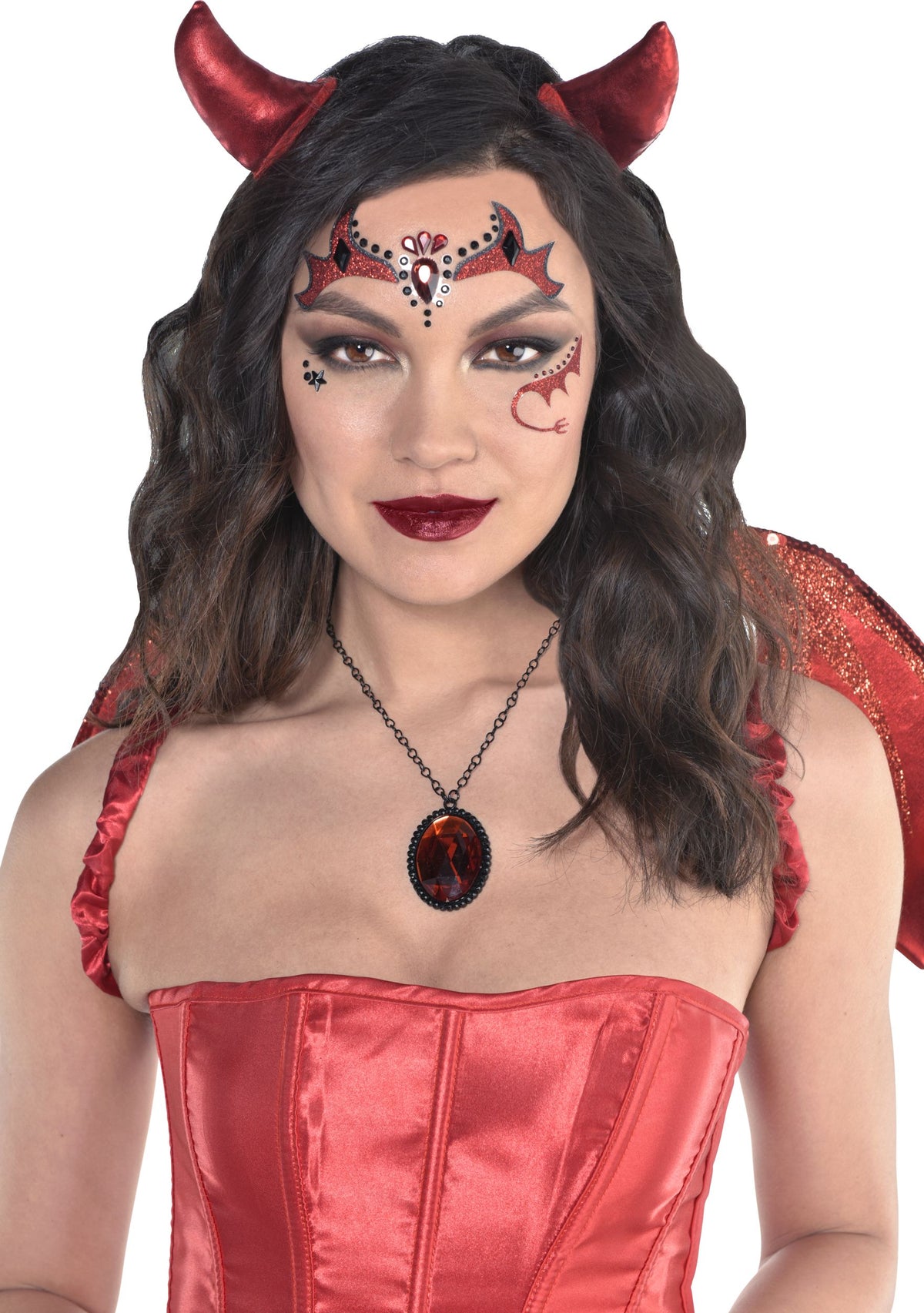 Devil Eye Accessory Kit - Face & Body Jewels for Halloween