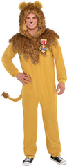 The Wizard of Oz Cowardly Lion Jumpsuit Costume - Adult L (44-46)