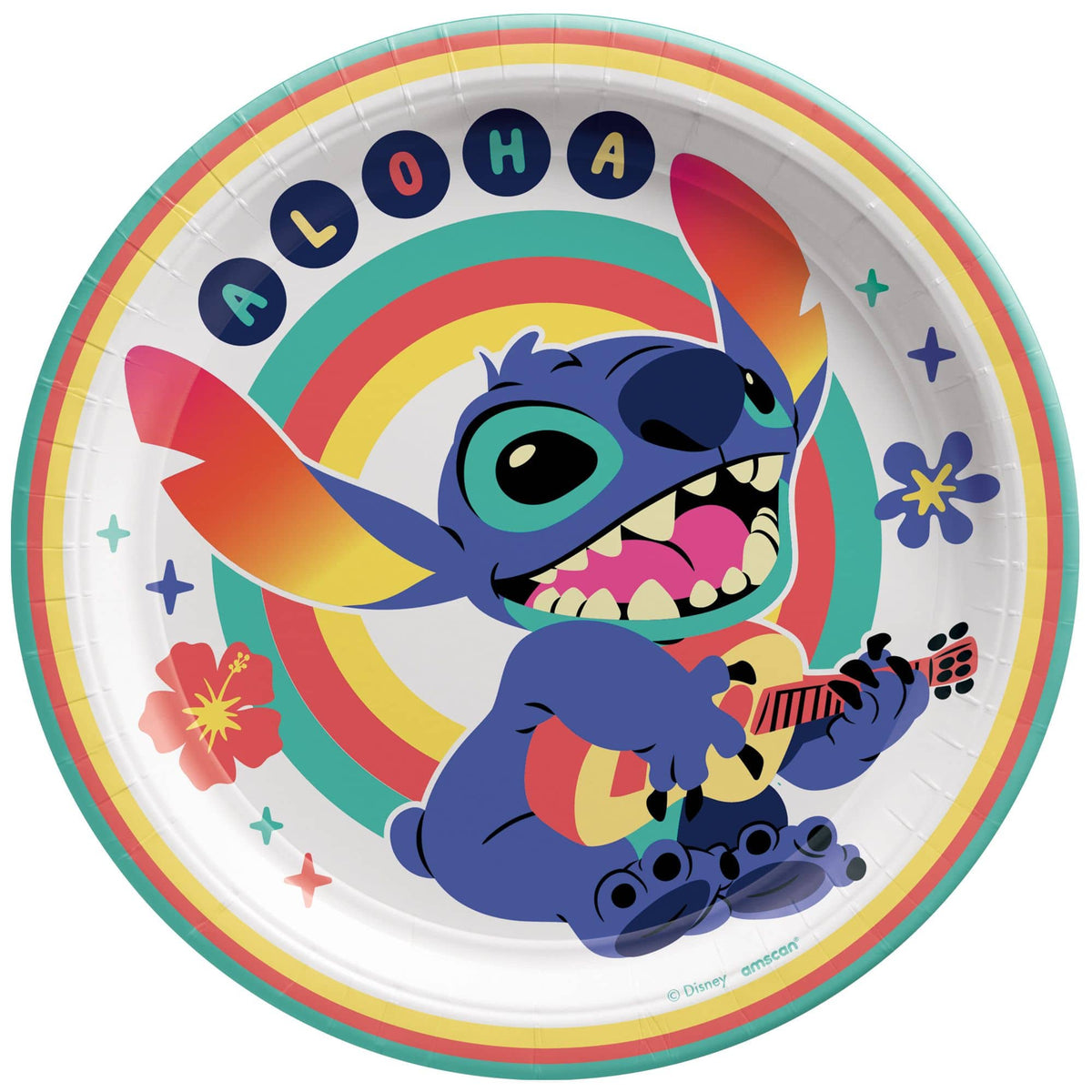 Disney Lilo & Stitch 7-Inch Round Dessert Plates - 8 Pack