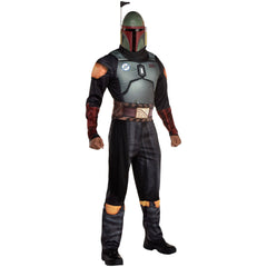 Adult Boba Fett Star Wars Costume with Helmet and Belt - Adult One Size