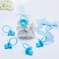 Blue Pacifier Baby Shower Favor Charms - 8 Pack