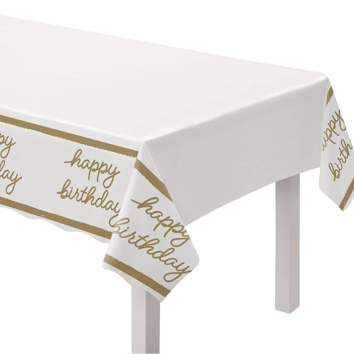 Golden Age "Happy Birthday" Reusable Plastic Table Cover