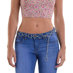 Kids' Silver Metal Loop Belt - 90s-Inspired Costume Accessory