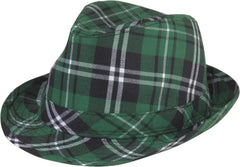 St. Patrick's Day Plaid Fedora Hat