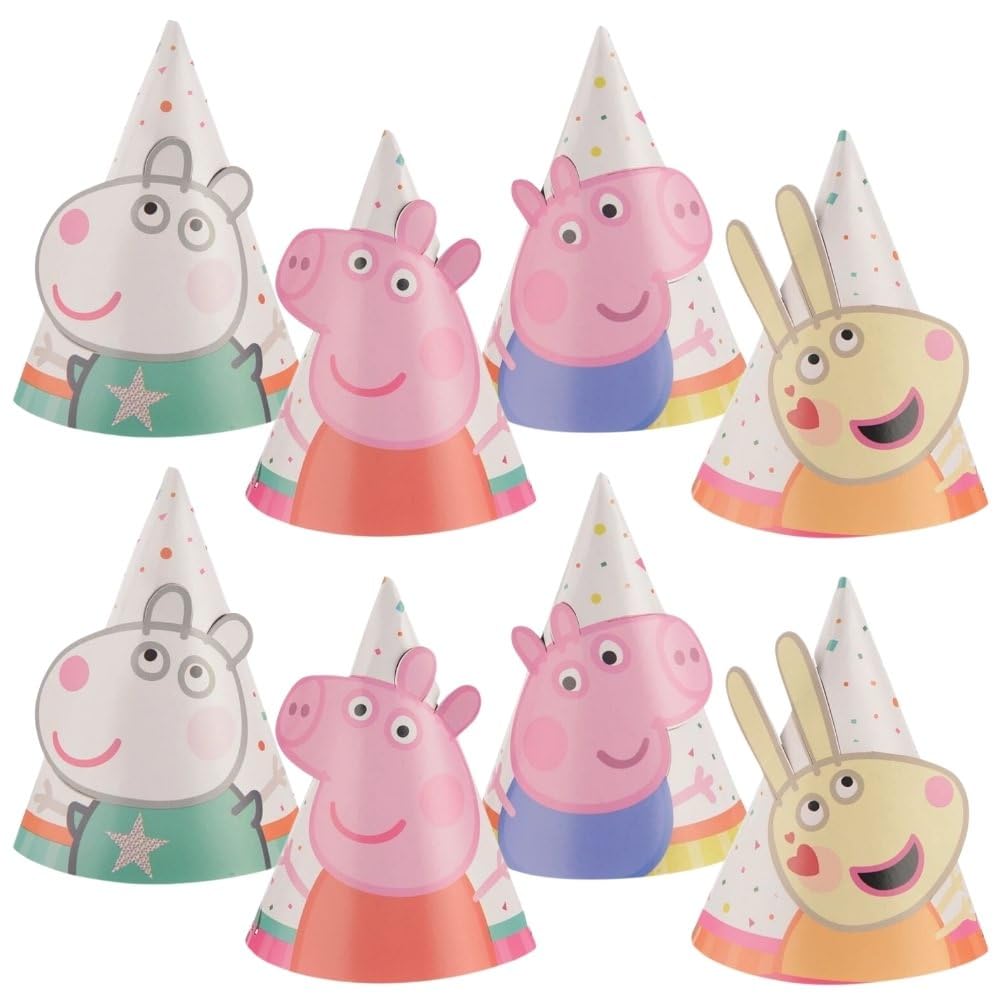 Peppa Pig Confetti Mini Party Hat - Pack of 8