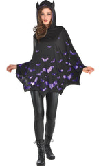 Halloween Bat Poncho Costume Accessory - One Size