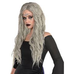 Bohemian Waves Grey Halloween Wig