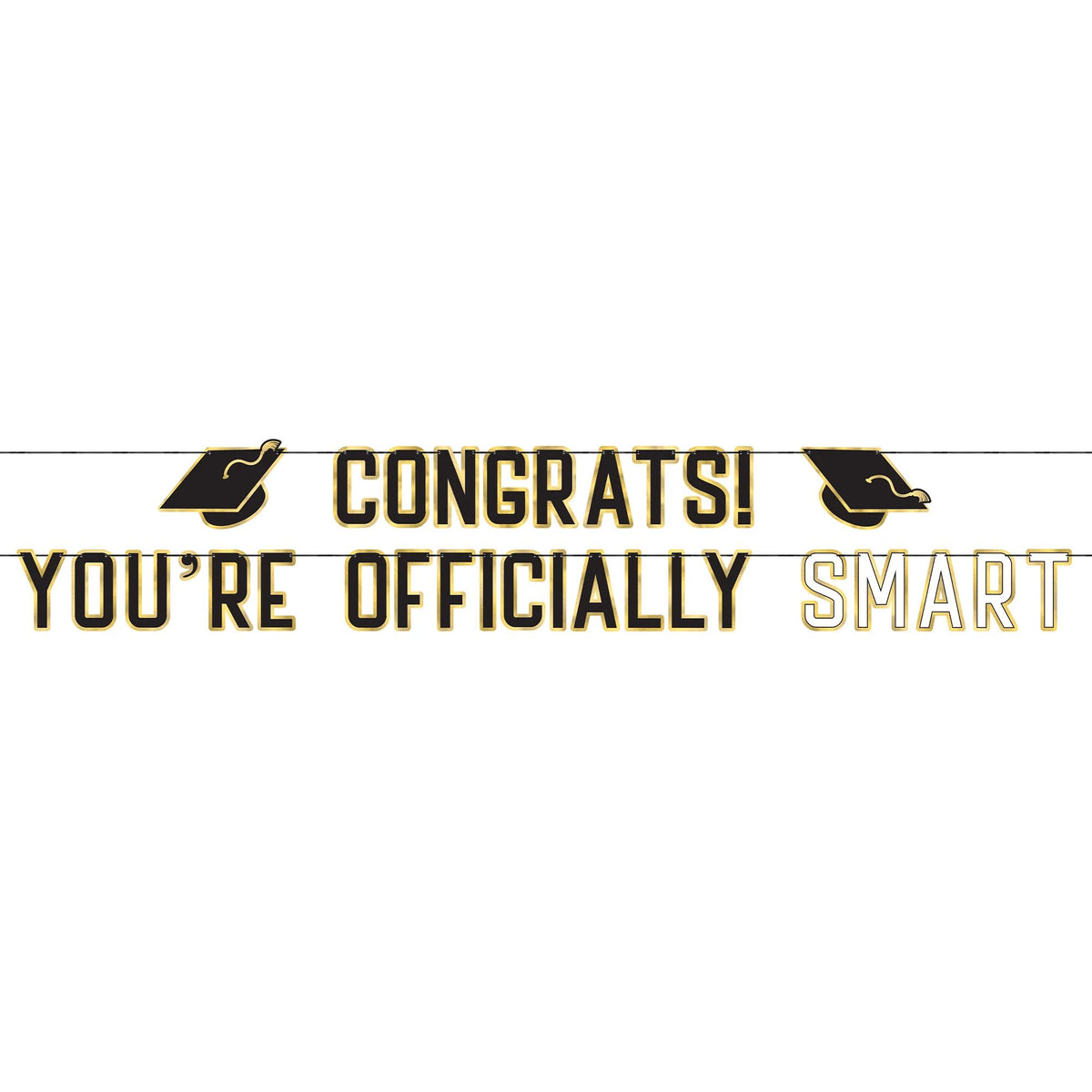 Class 101 - "Congrats! You're Officially Smart" Graduation Banner