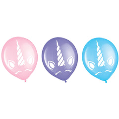 Little Gym - Enchanting Unicorn Latex Balloons - 12" Pastel Collection