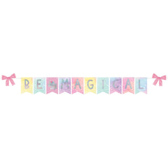 Little Gym - Unicorn "Be Magical" Hanging Garland Banner Decoration, Multi-Coloured, 12-ft, for Birthday Party