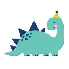 Little Gym - Dino-Mite Dinosaur Wax Candle, Blue, 4.5-in, for Birthday Party