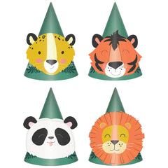 Little Gym - Wild Safari Cone Party Hats Multipack