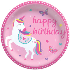 Little Gym - Enchanting Unicorn Birthday Paper Plates - 6.75"