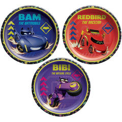 Little Gym - Warner Bros Batwheels 7" Round Paper Plates - Set of 3