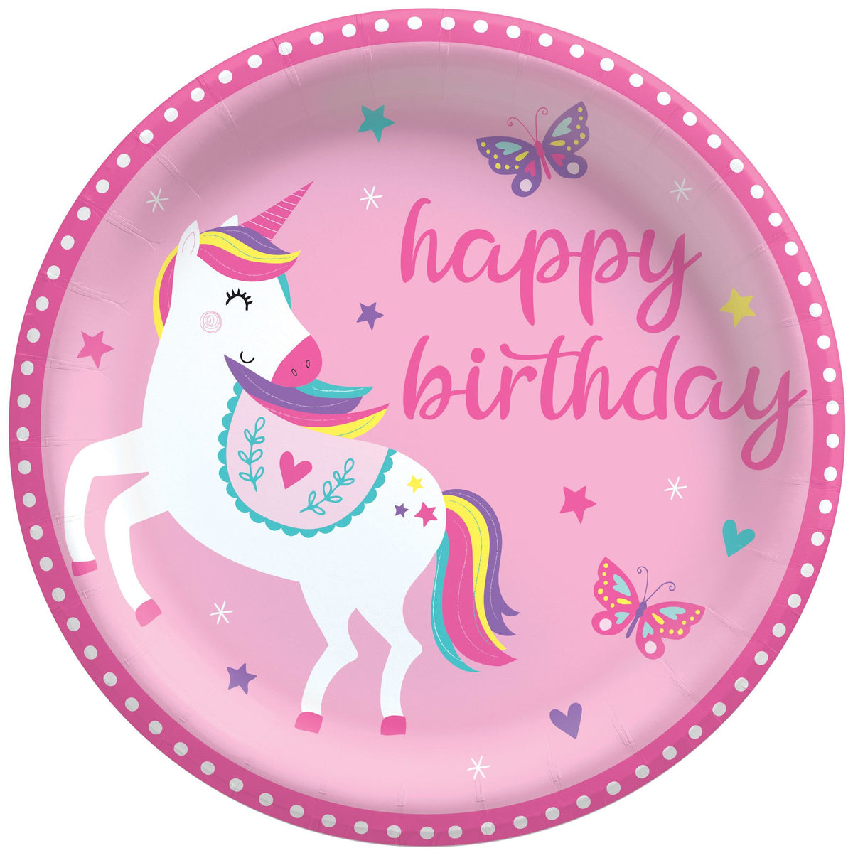 Little Gym - Enchanting Unicorn Birthday Paper Plates - 8.5"
