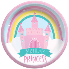 Little Gym - Princess Castle Birthday Party Plates - 8.5" Round